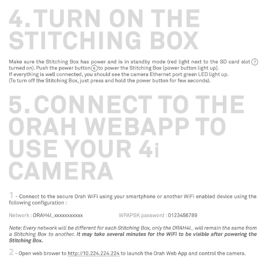 Orah Quick Start Guide